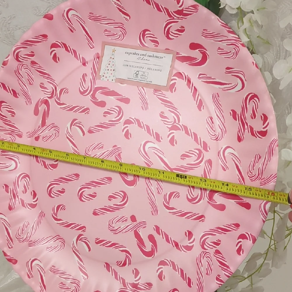 cupcakes & cashmere Pink Candy Cane Platter